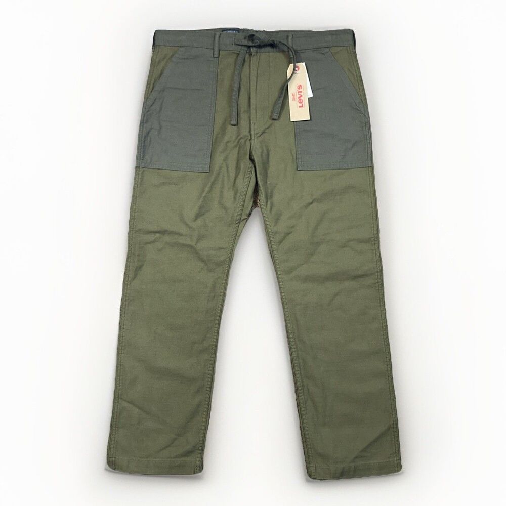 New! Green Levi's Men's 502 Regular Taper Fit Batallion Pant Size 36x30